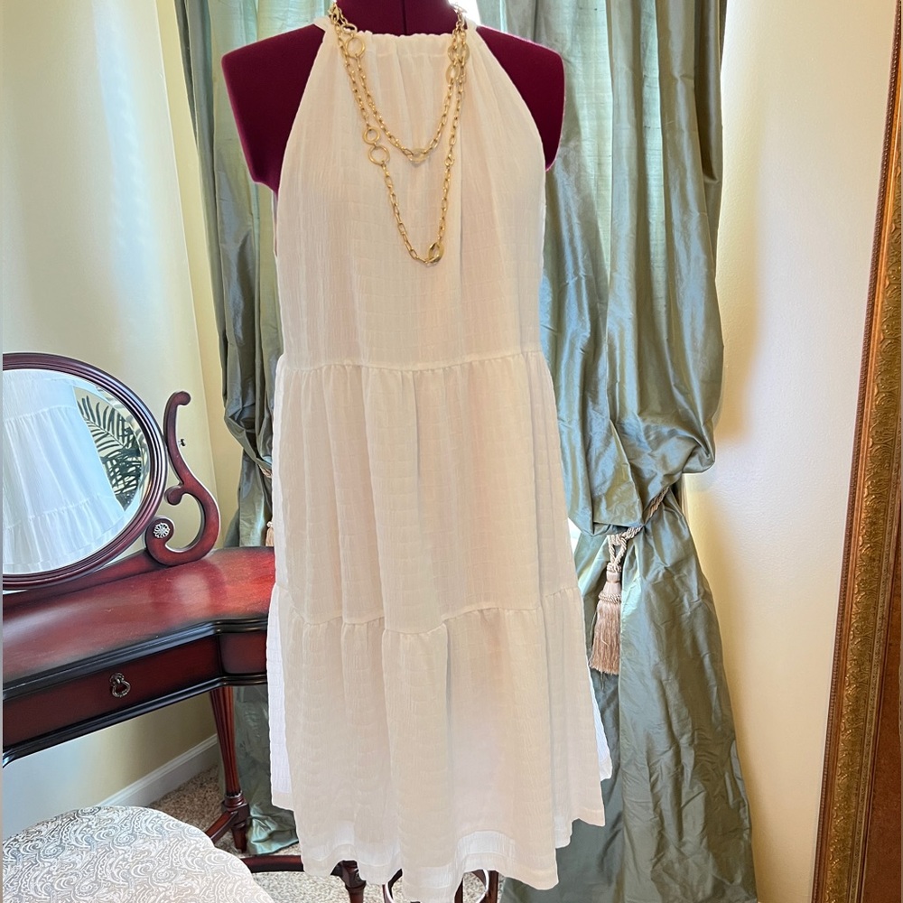 A New Day Women’s White Halter Dress, Size: Medium, New w/Tags